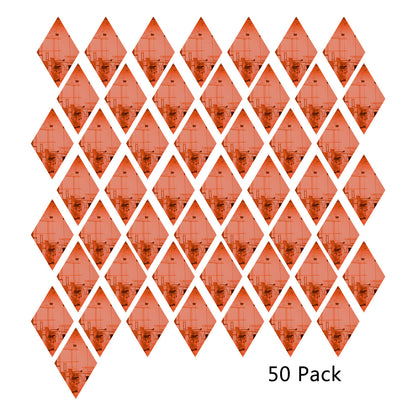 50 Pack Diamond Shaped Mirror Acrylic Pieces for Arts and Crafts