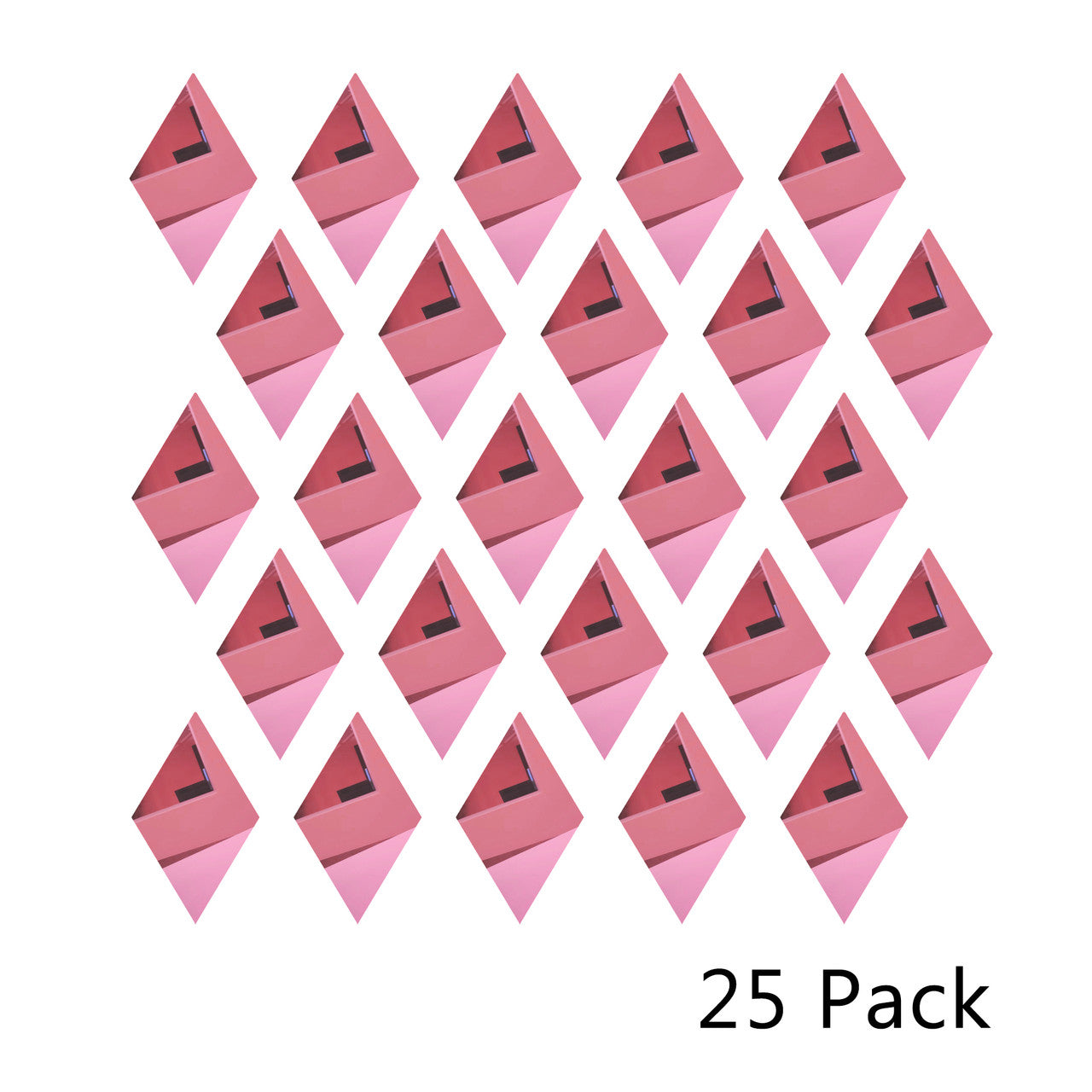 25 Pack Diamond Shaped Mirror Acrylic Pieces for Arts and Crafts