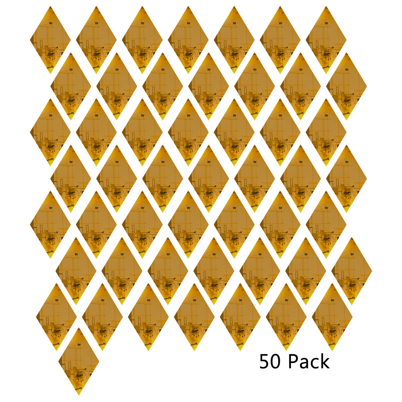 50 Pack Diamond Shaped Mirror Acrylic Pieces for Arts and Crafts
