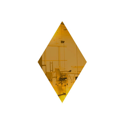 Yellow Diamond Shaped Mirror Acrylic Pieces for Arts and Crafts