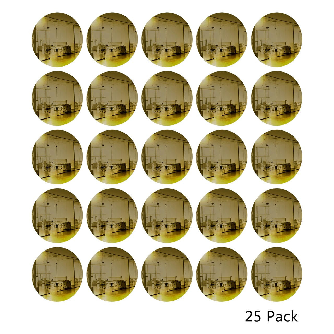 25 Pack Round Shaped Mirror Acrylic Pieces for Arts and Crafts