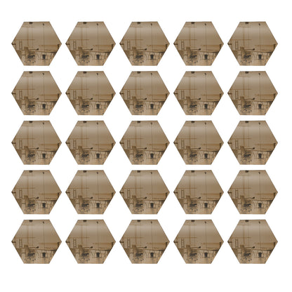 25 Pack Hexagon Shaped Mirror Acrylic Pieces for Arts and Crafts