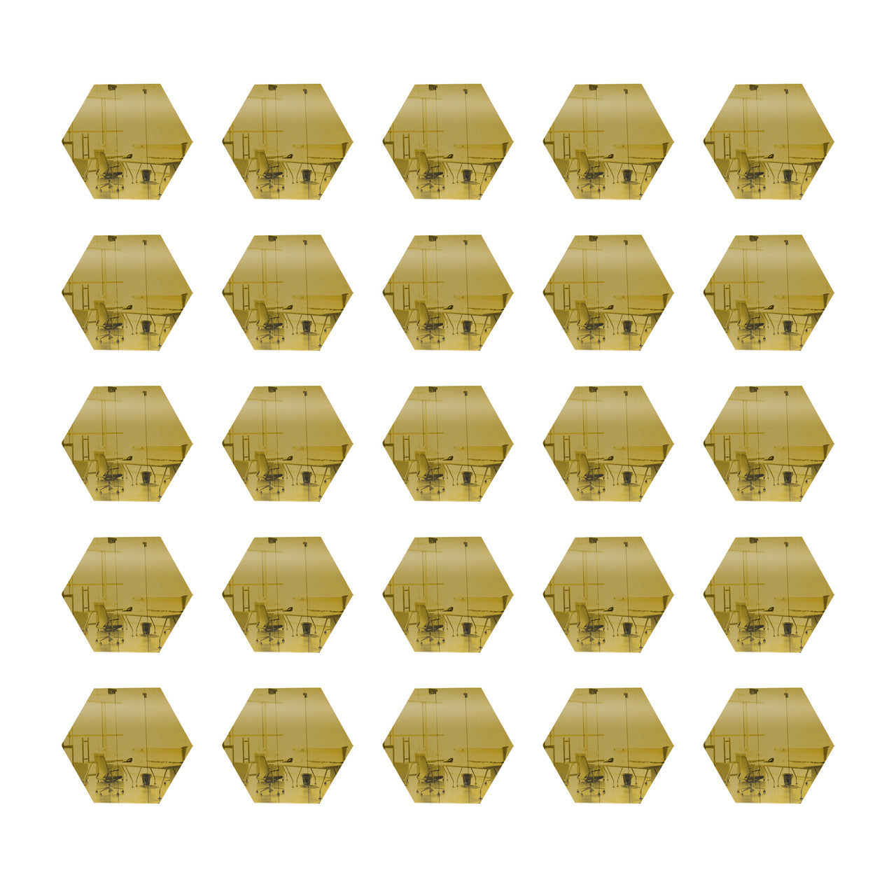 25 Pack Hexagon Shaped Mirror Acrylic Pieces for Arts and Crafts