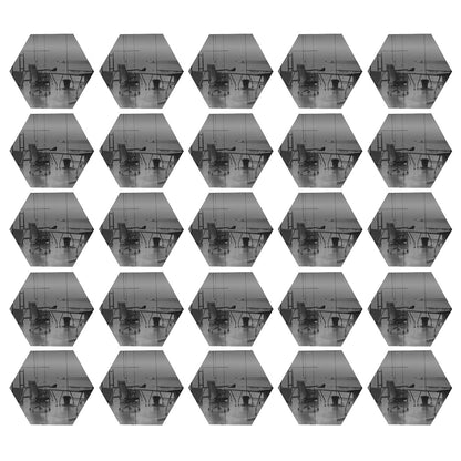 25 Pack Hexagon Shaped Mirror Acrylic Pieces for Arts and Crafts