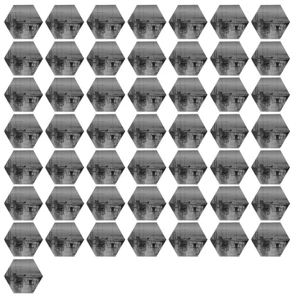 50 Pack Hexagon Shaped Mirror Acrylic Pieces for Arts and Crafts
