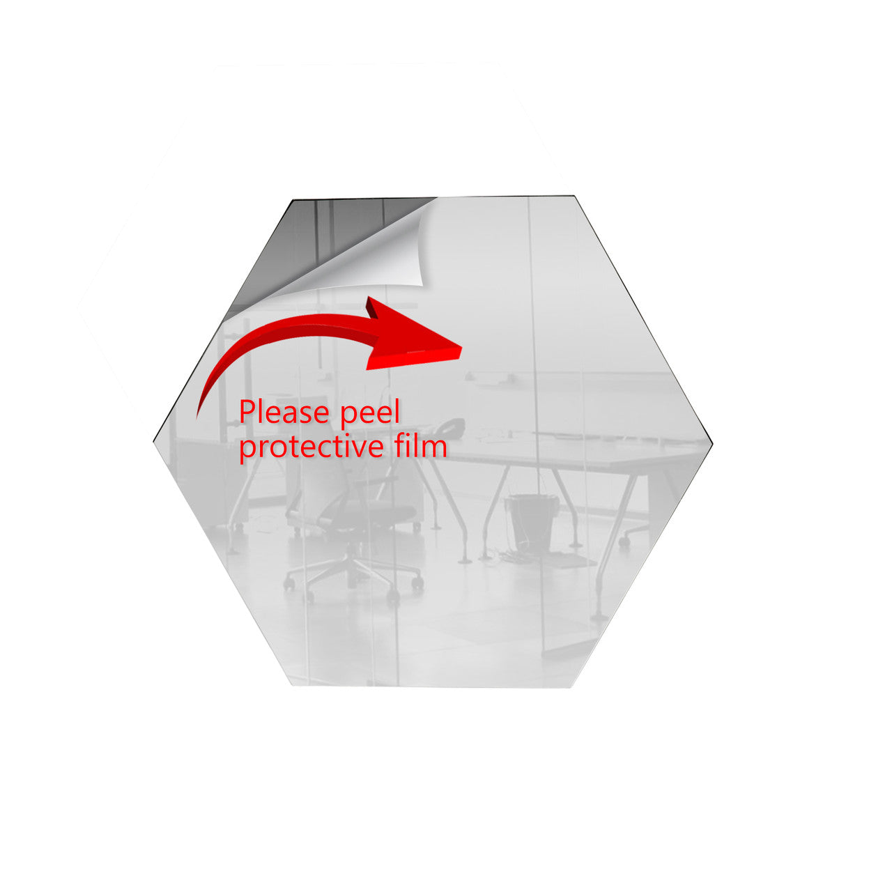 50 Pack Hexagon Shaped Mirror Acrylic Pieces for Arts and Crafts