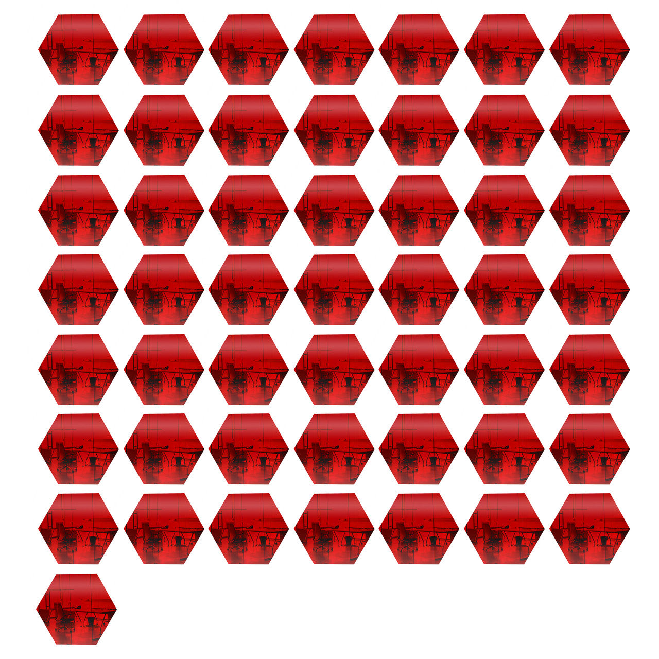 50 Pack Hexagon Shaped Mirror Acrylic Pieces for Arts and Crafts