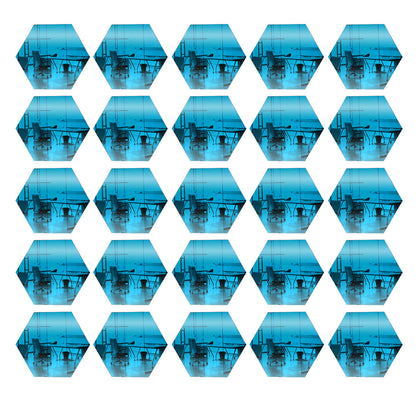 25 Pack Hexagon Shaped Mirror Acrylic Pieces for Arts and Crafts