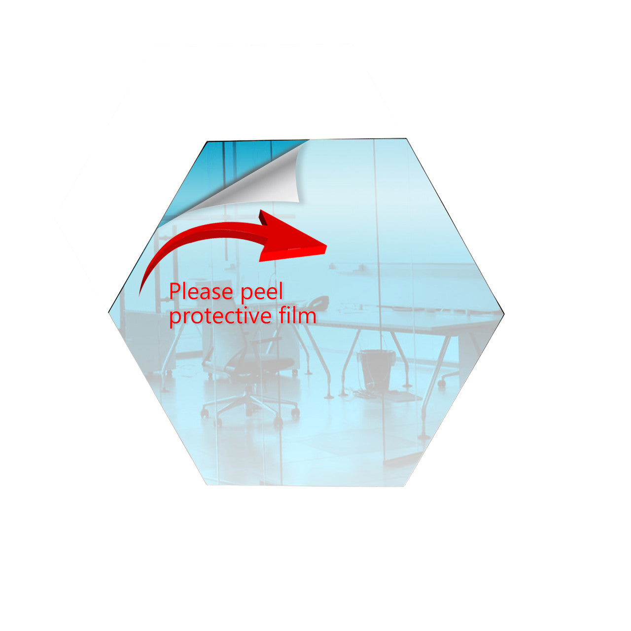 50 Pack Hexagon Shaped Mirror Acrylic Pieces for Arts and Crafts