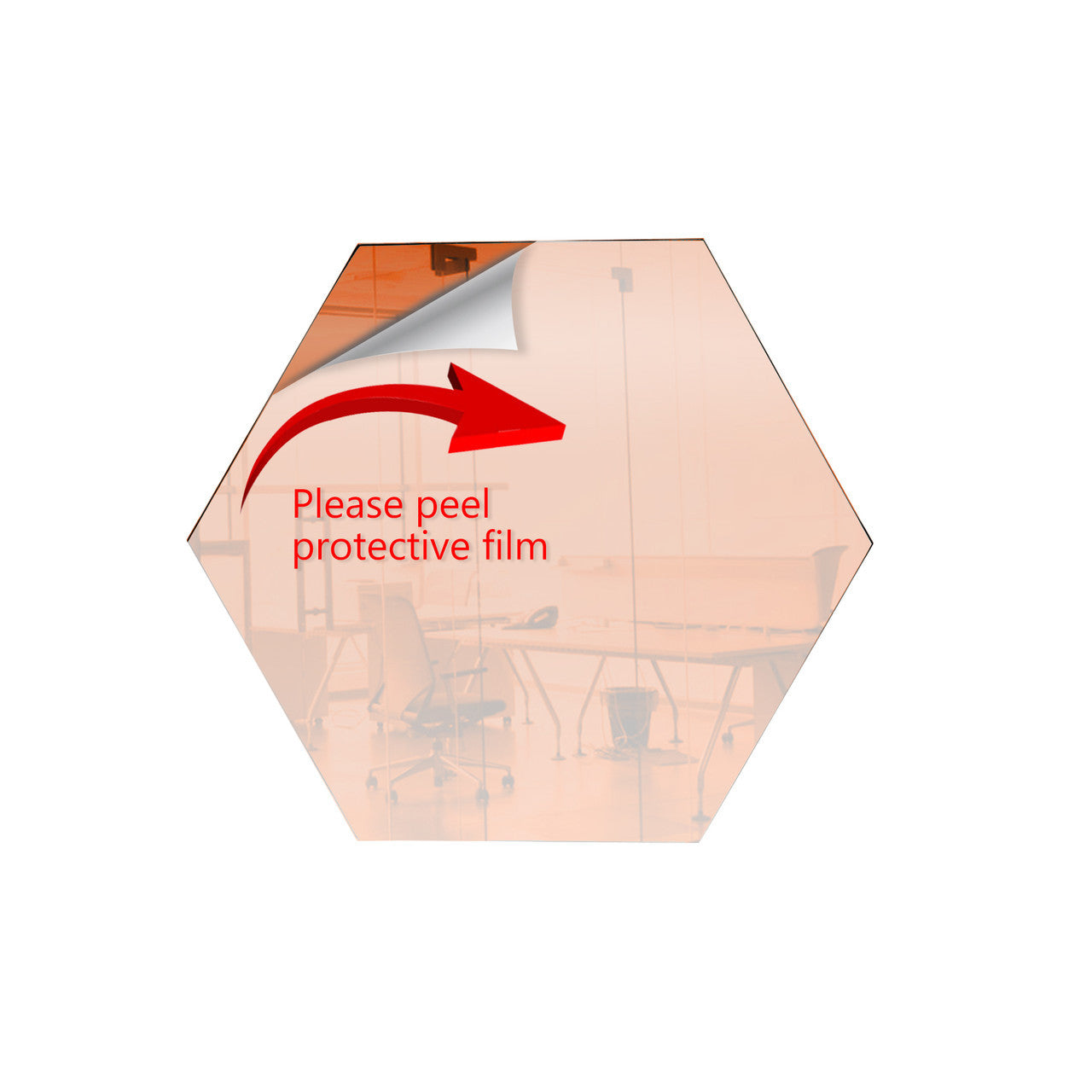 25 Pack Hexagon Shaped Mirror Acrylic Pieces for Arts and Crafts