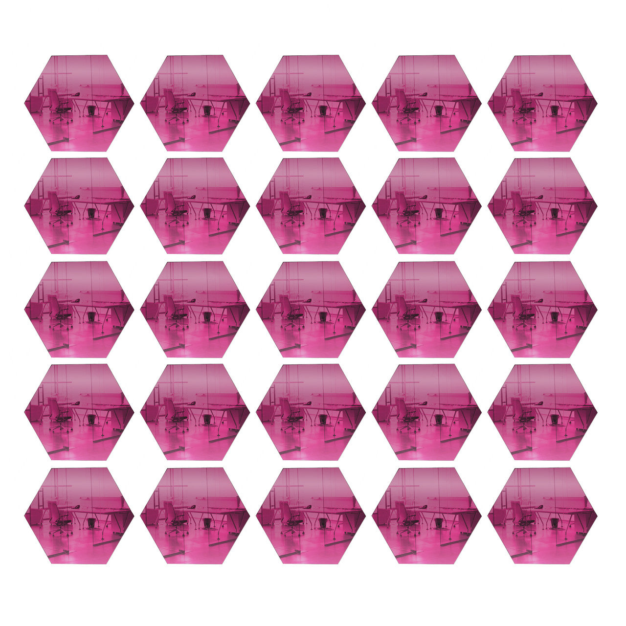 25 Pack Hexagon Shaped Mirror Acrylic Pieces for Arts and Crafts