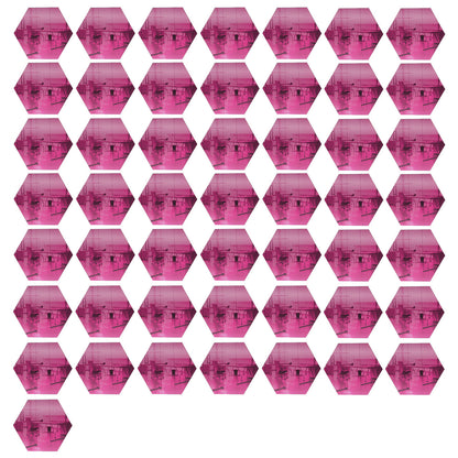 50 Pack Hexagon Shaped Mirror Acrylic Pieces for Arts and Crafts