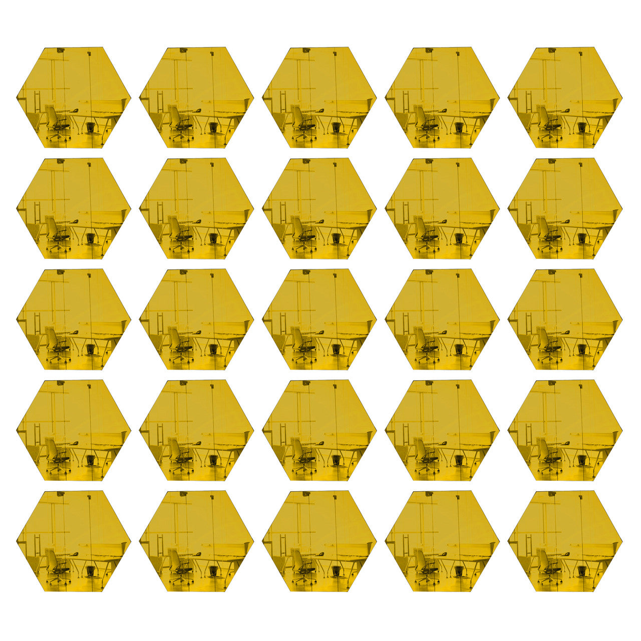 25 Pack Hexagon Shaped Mirror Acrylic Pieces for Arts and Crafts