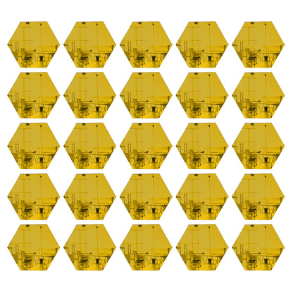 25 Pack Hexagon Shaped Mirror Acrylic Pieces for Arts and Crafts