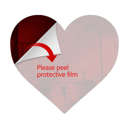 Dark Red Heart Shaped Mirror Acrylic Pieces for Arts and Crafts