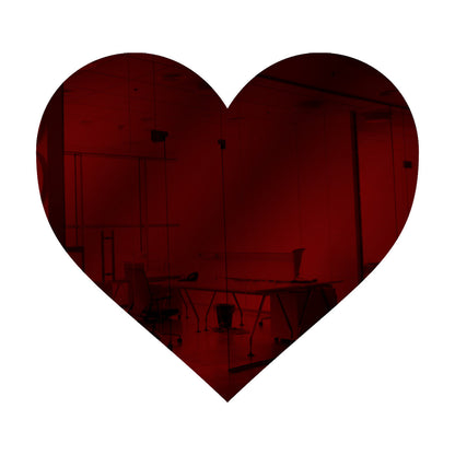 50 Pack Heart Shaped Mirror Acrylic Pieces for Arts and Crafts