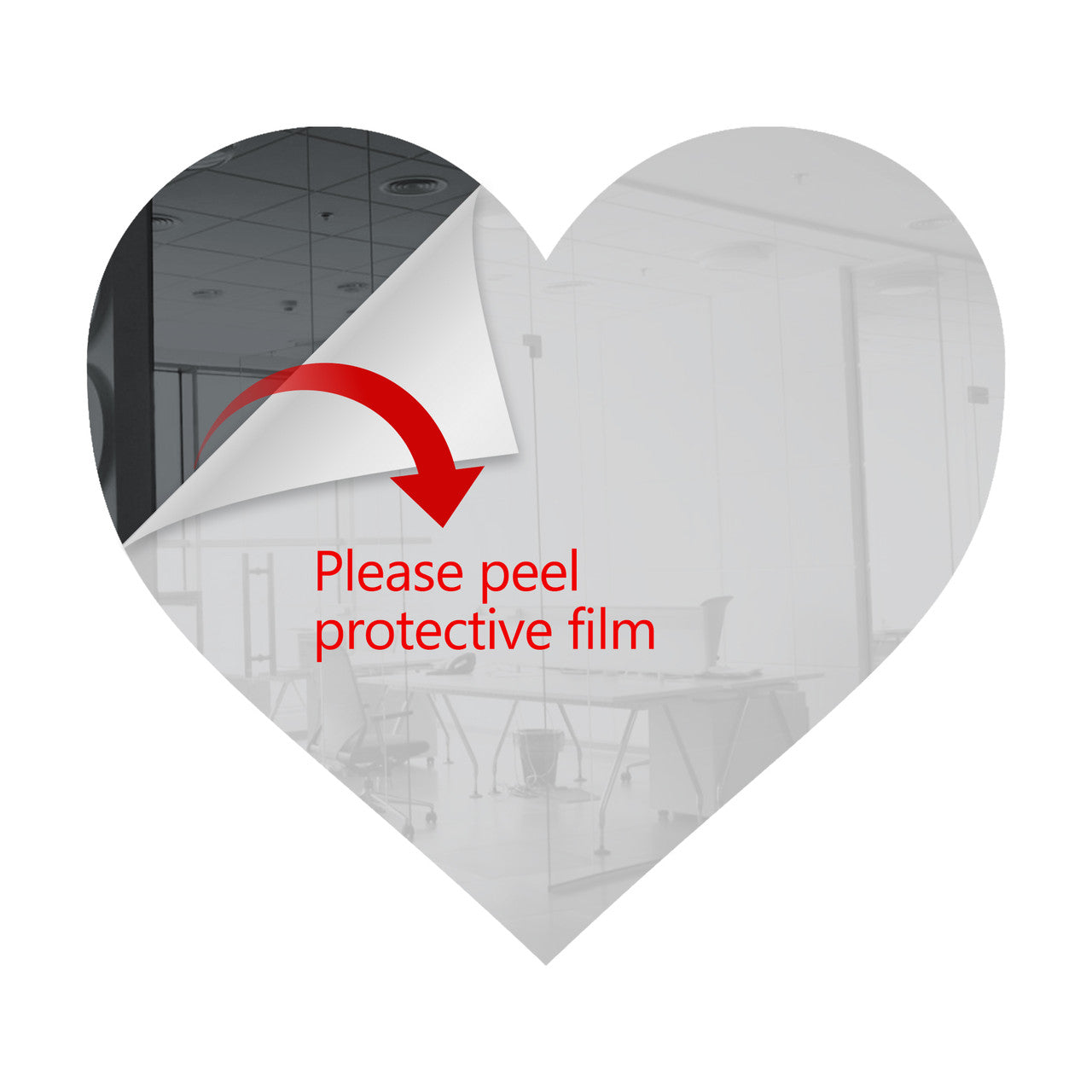 Grey Heart Shaped Mirror Acrylic Pieces for Arts and Crafts