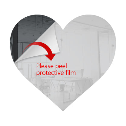 50 Pack Heart Shaped Mirror Acrylic Pieces for Arts and Crafts