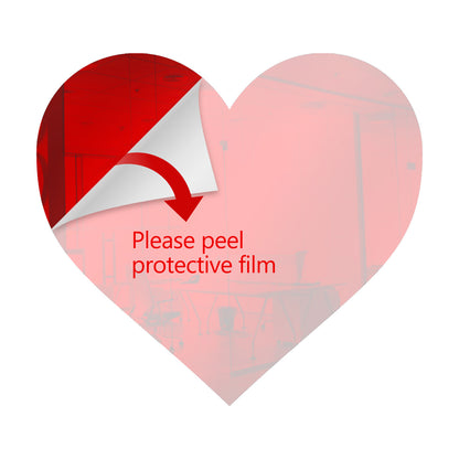 Light Red Heart Shaped Mirror Acrylic Pieces for Arts and Crafts