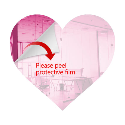 Pink Heart Shaped Mirror Acrylic Pieces for Arts and Crafts