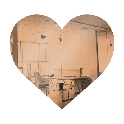 Rose Gold Heart Shaped Mirror Acrylic Pieces for Arts and Crafts