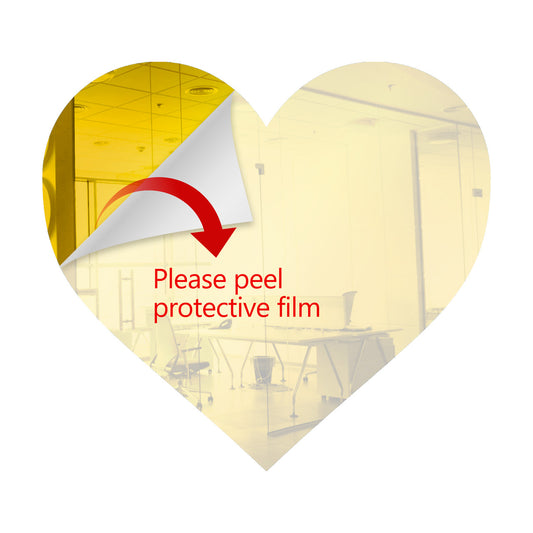 Yellow Heart Shaped Mirror Acrylic Pieces for Arts and Crafts