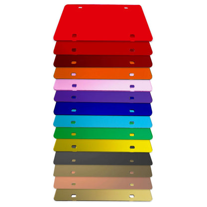 Blank Mirror License Plate Laser Cut Acrylic with 4 Holes