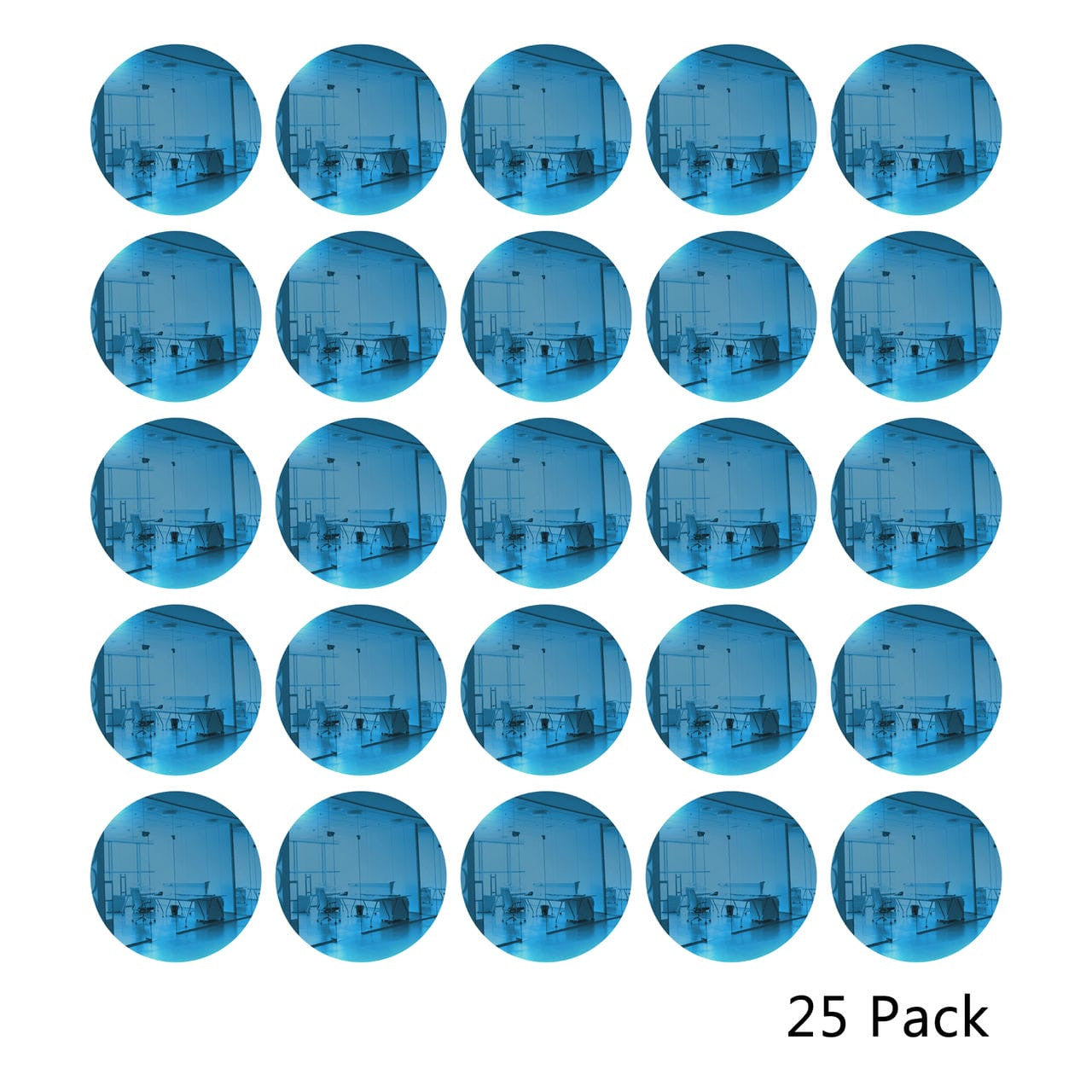 25 Pack Round Shaped Mirror Acrylic Pieces for Arts and Crafts
