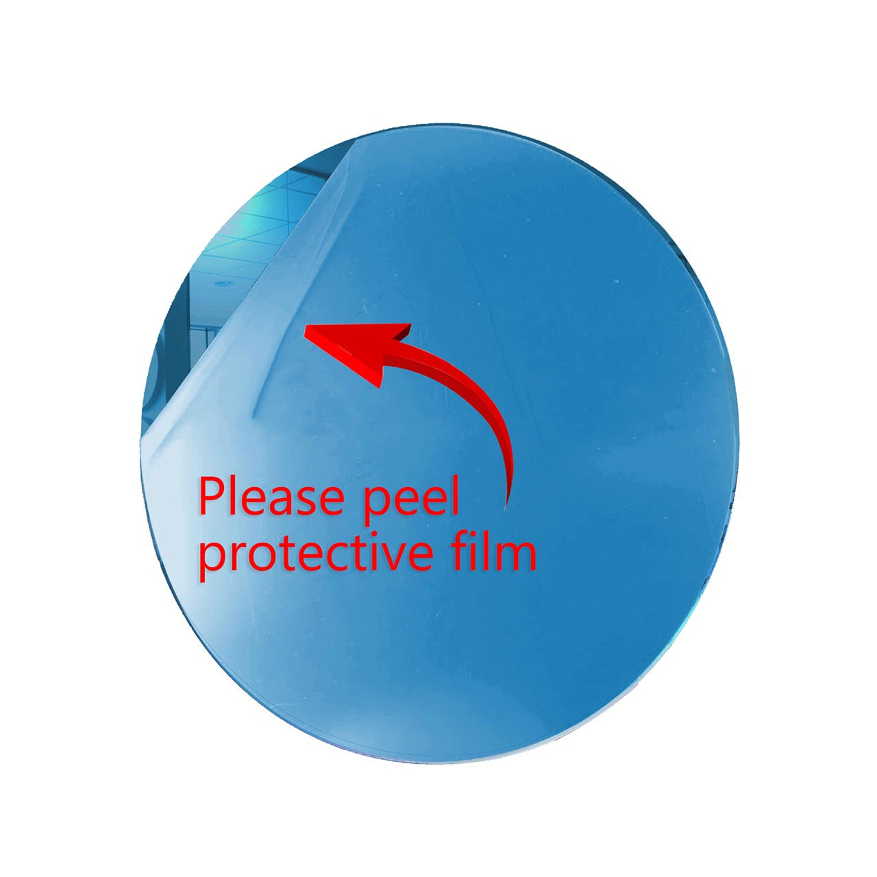 Medium Blue Round Mirror Acrylic Pieces for Arts and Crafts