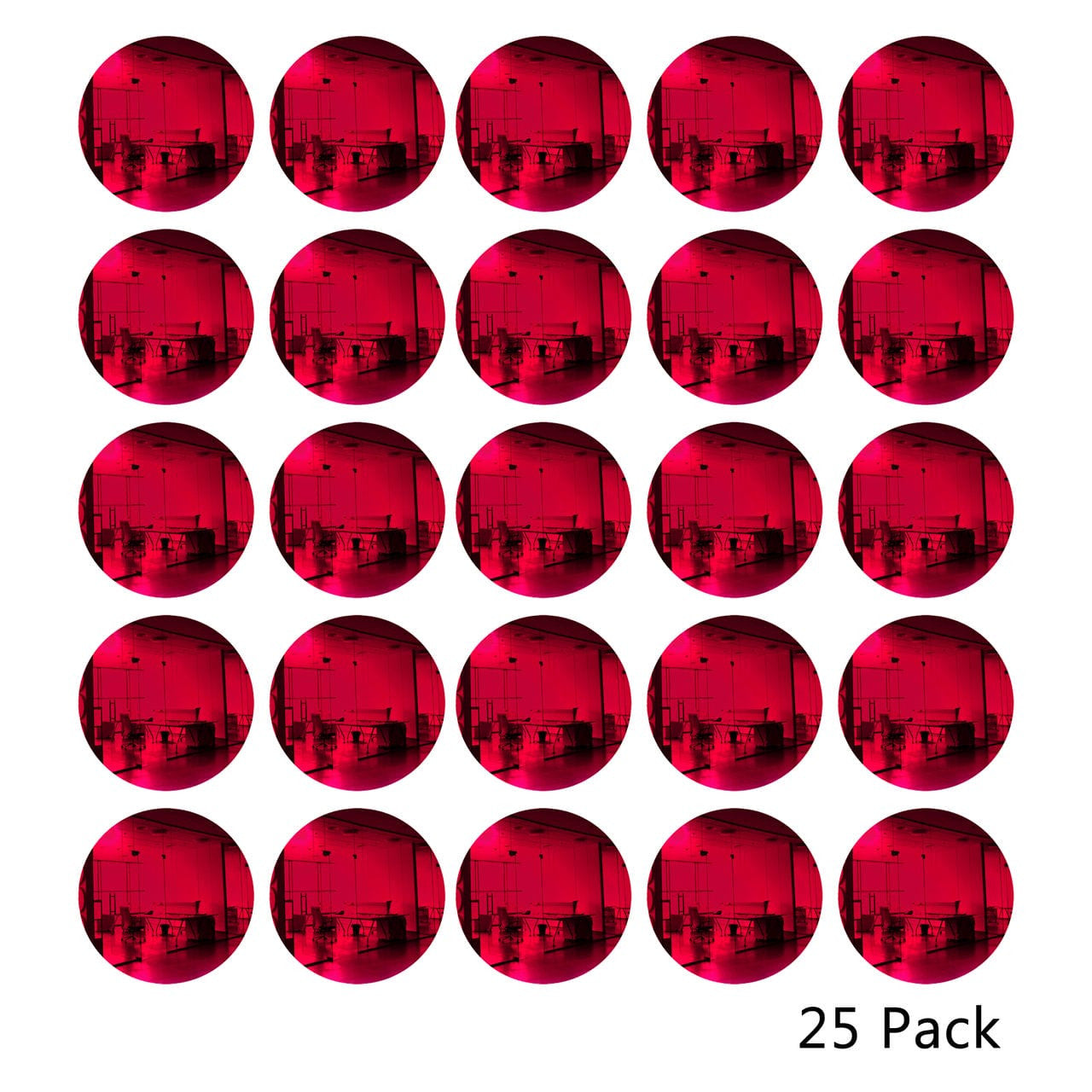 25 Pack Round Shaped Mirror Acrylic Pieces for Arts and Crafts