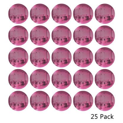 25 Pack Round Shaped Mirror Acrylic Pieces for Arts and Crafts
