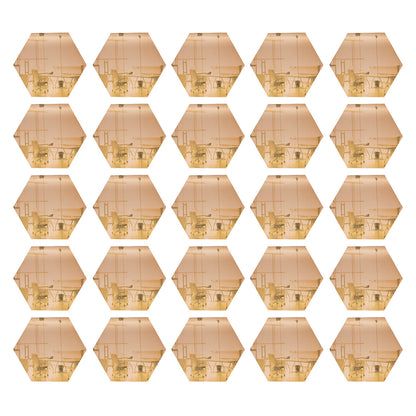 25 Pack Hexagon Shaped Mirror Acrylic Pieces for Arts and Crafts