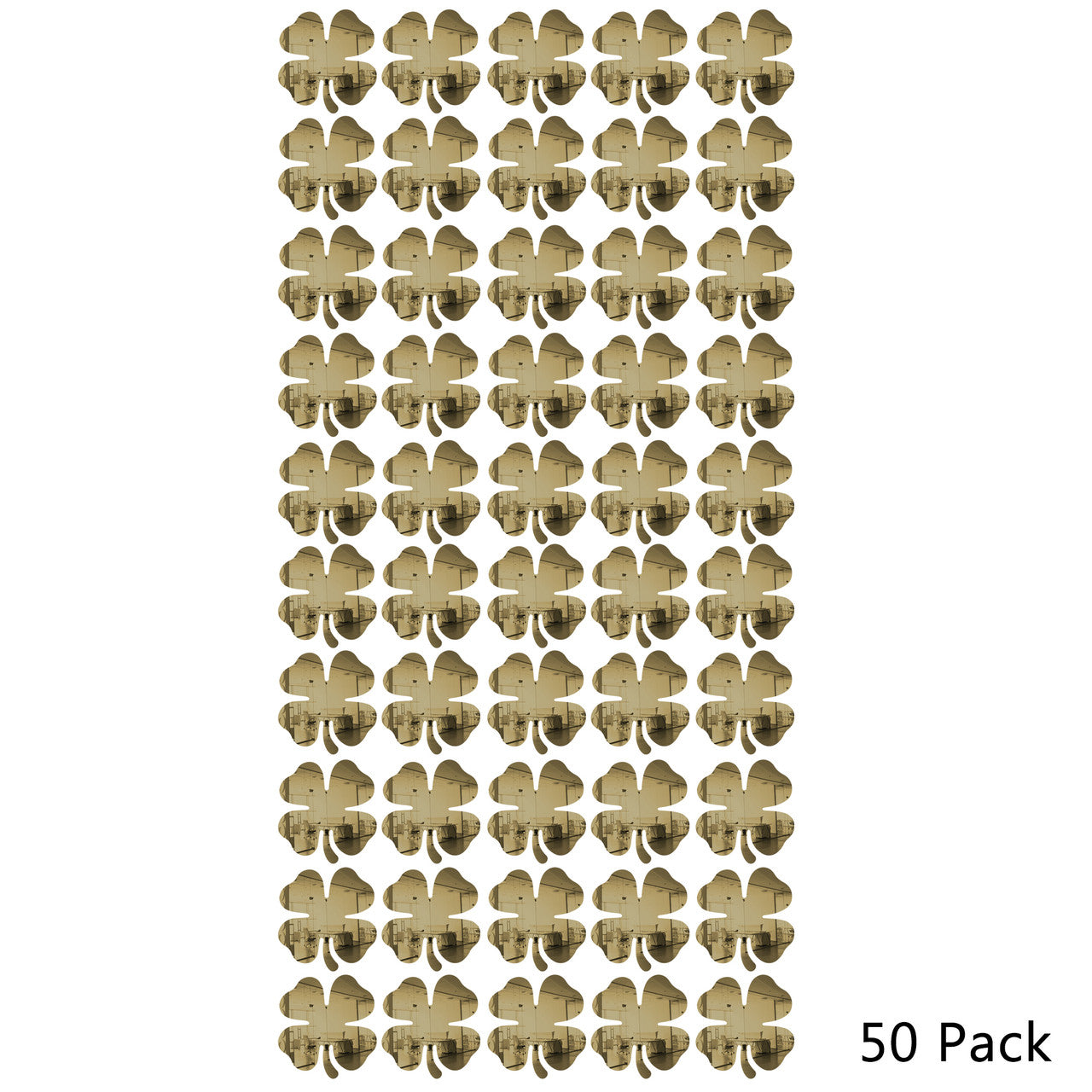 50 Pack Shamrock Shape Acrylic Mirror Tiles Crafts Select Color