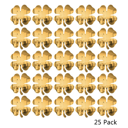 25 Pack Shamrock Shape Acrylic Mirror Tiles Crafts Select Color