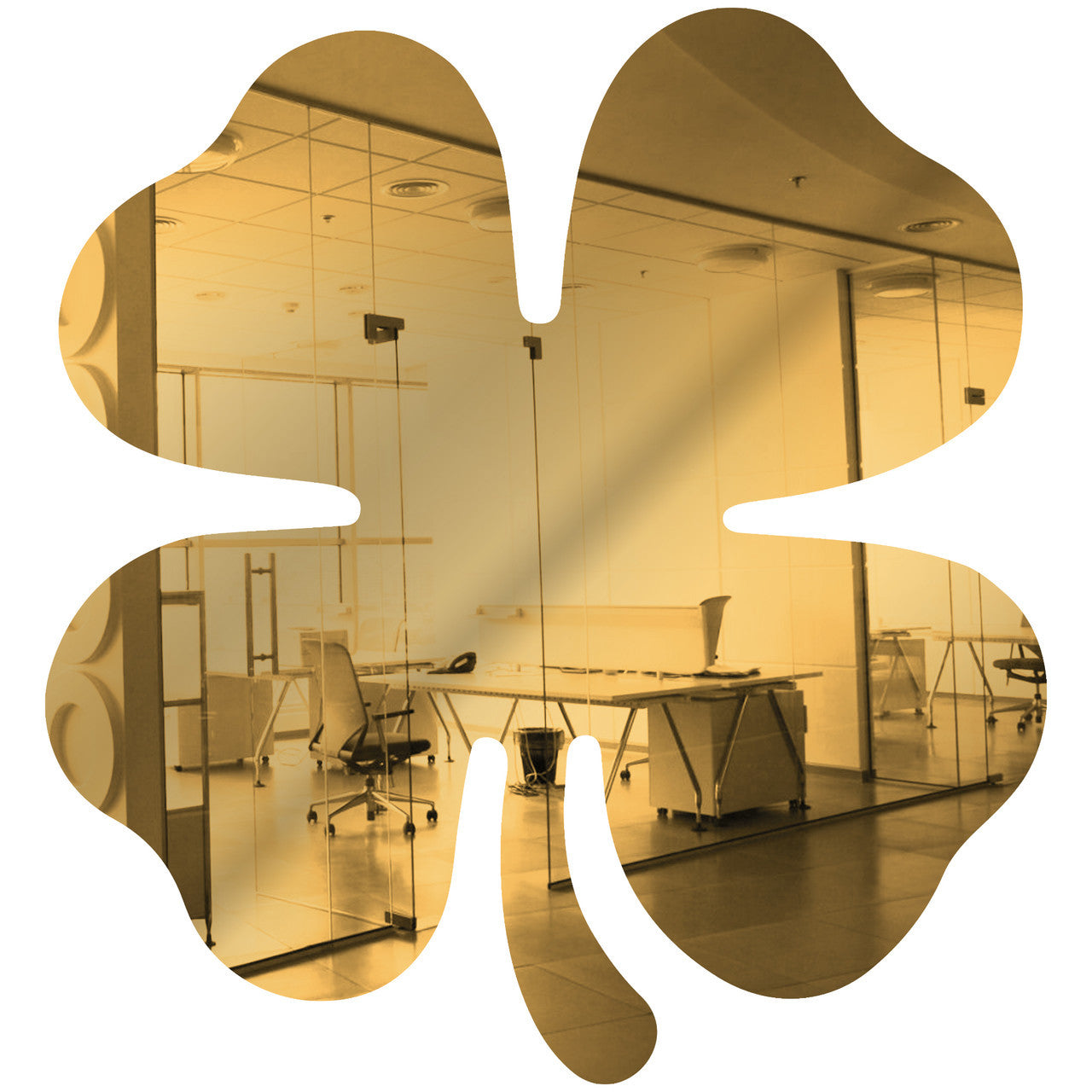 50 Pack Shamrock Shape Acrylic Mirror Tiles Crafts Select Color