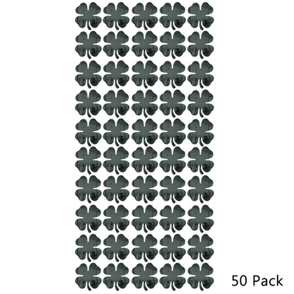 50 Pack Shamrock Shape Acrylic Mirror Tiles Crafts Select Color