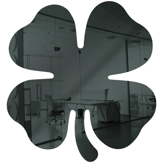 Grey Shamrock Shaped Mirror Acrylic Pieces for Arts and Crafts