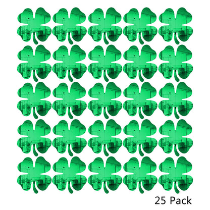 25 Pack Shamrock Shape Acrylic Mirror Tiles Crafts Select Color