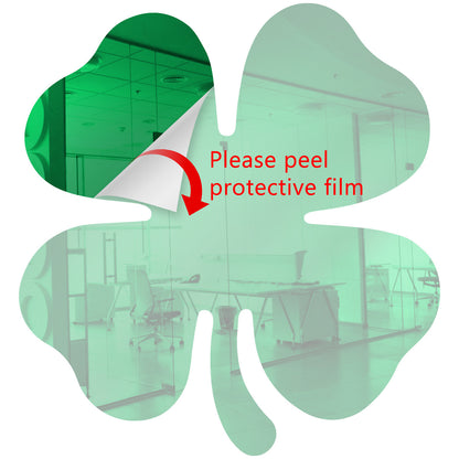 50 Pack Shamrock Shape Acrylic Mirror Tiles Crafts Select Color