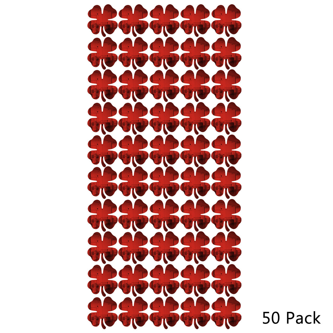 50 Pack Shamrock Shape Acrylic Mirror Tiles Crafts Select Color