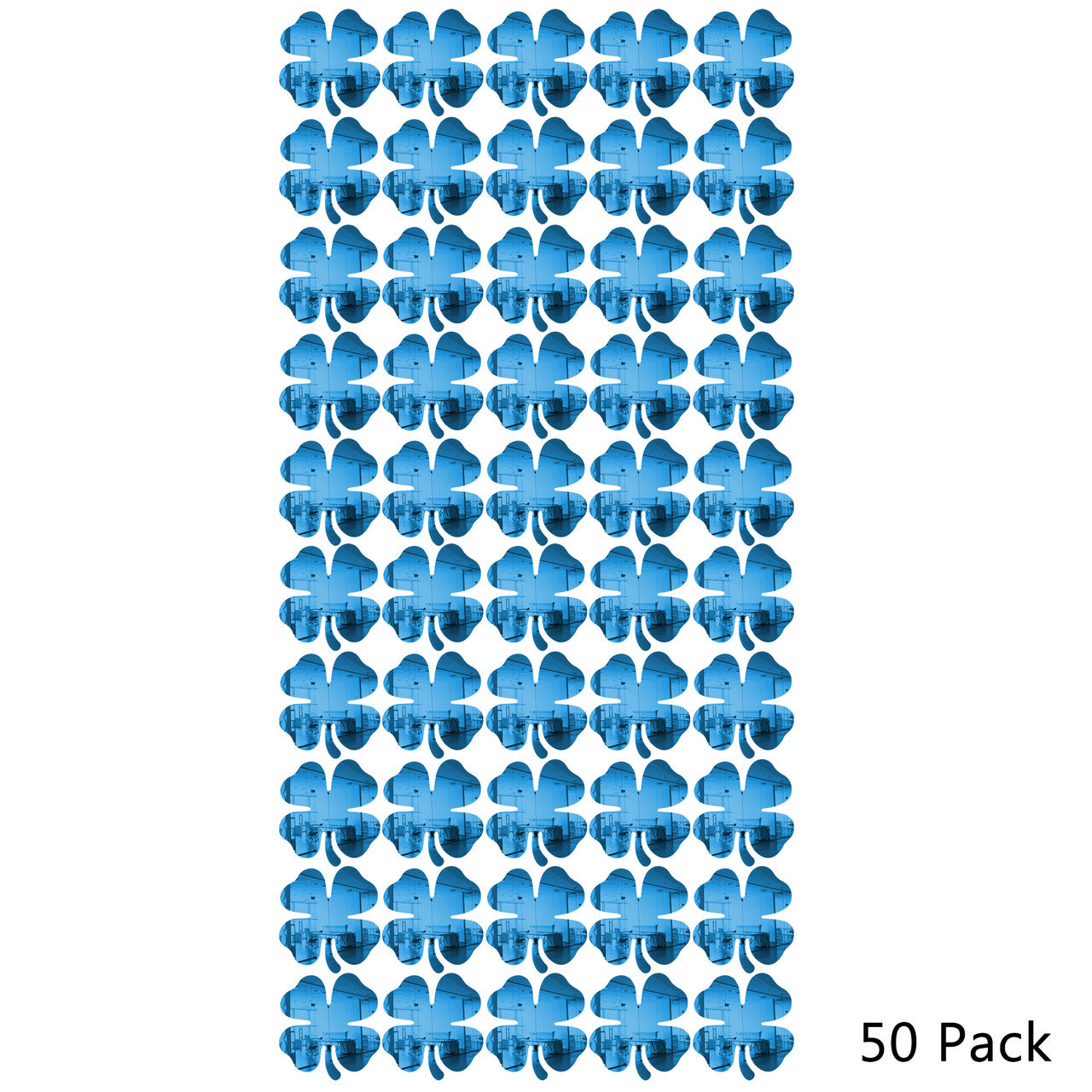 50 Pack Shamrock Shape Acrylic Mirror Tiles Crafts Select Color