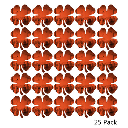 25 Pack Shamrock Shape Acrylic Mirror Tiles Crafts Select Color
