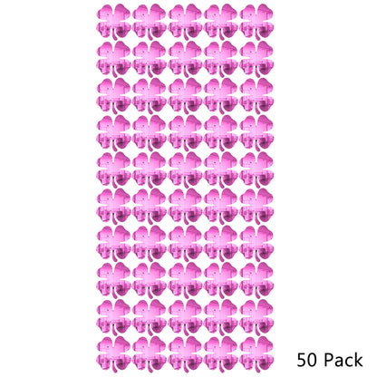 50 Pack Shamrock Shape Acrylic Mirror Tiles Crafts Select Color