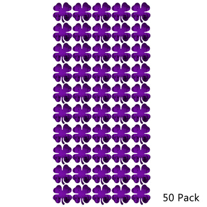 50 Pack Shamrock Shape Acrylic Mirror Tiles Crafts Select Color