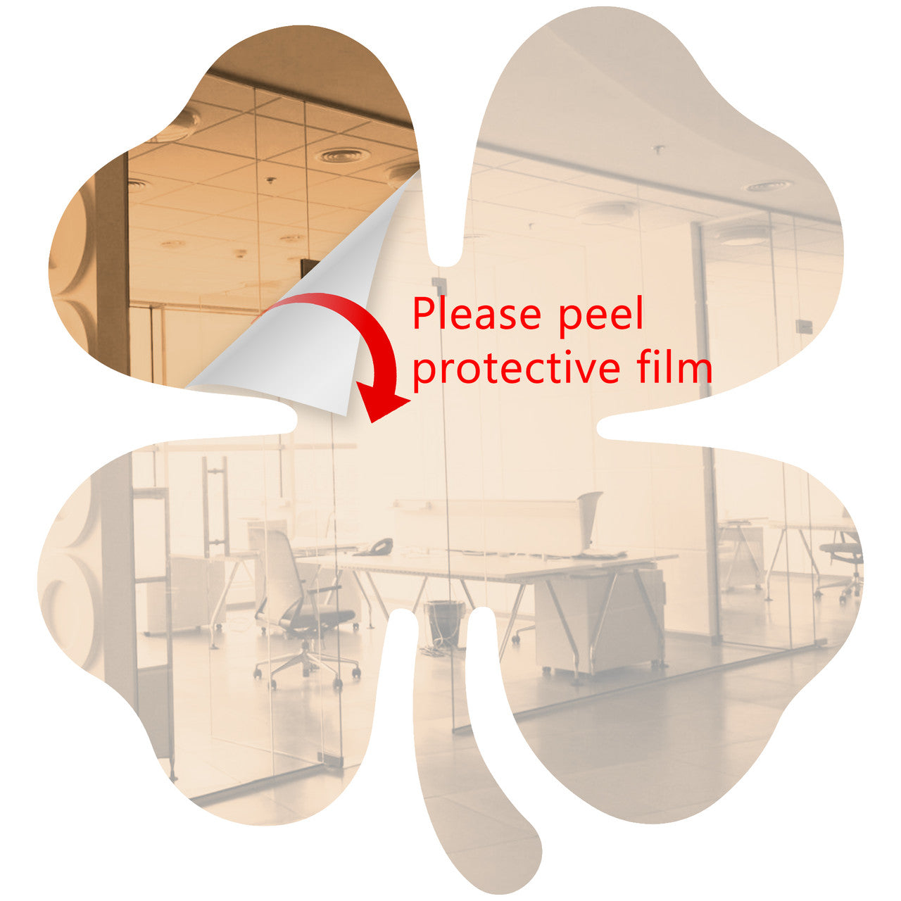 Rose Gold Shamrock Shaped Mirror Acrylic Pieces for Arts and Crafts