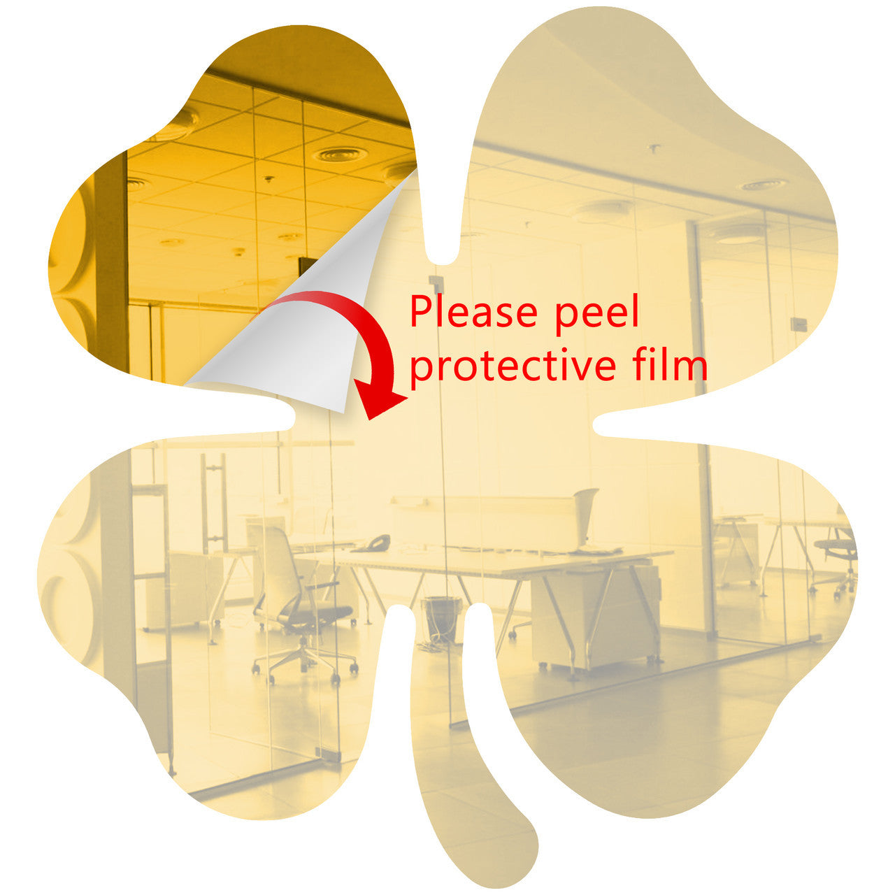 50 Pack Shamrock Shape Acrylic Mirror Tiles Crafts Select Color