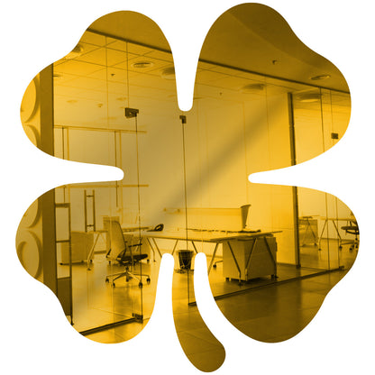 50 Pack Shamrock Shape Acrylic Mirror Tiles Crafts Select Color