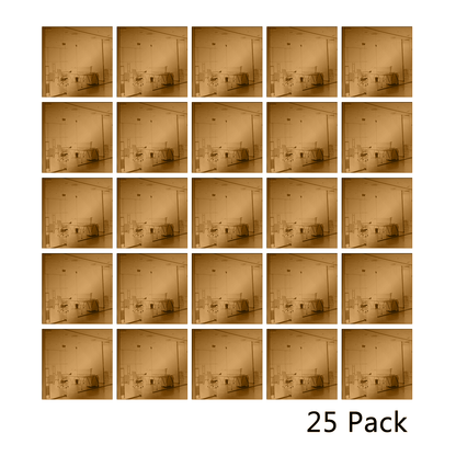 25 Pack Square Shaped Mirror Acrylic Pieces for Arts and Crafts