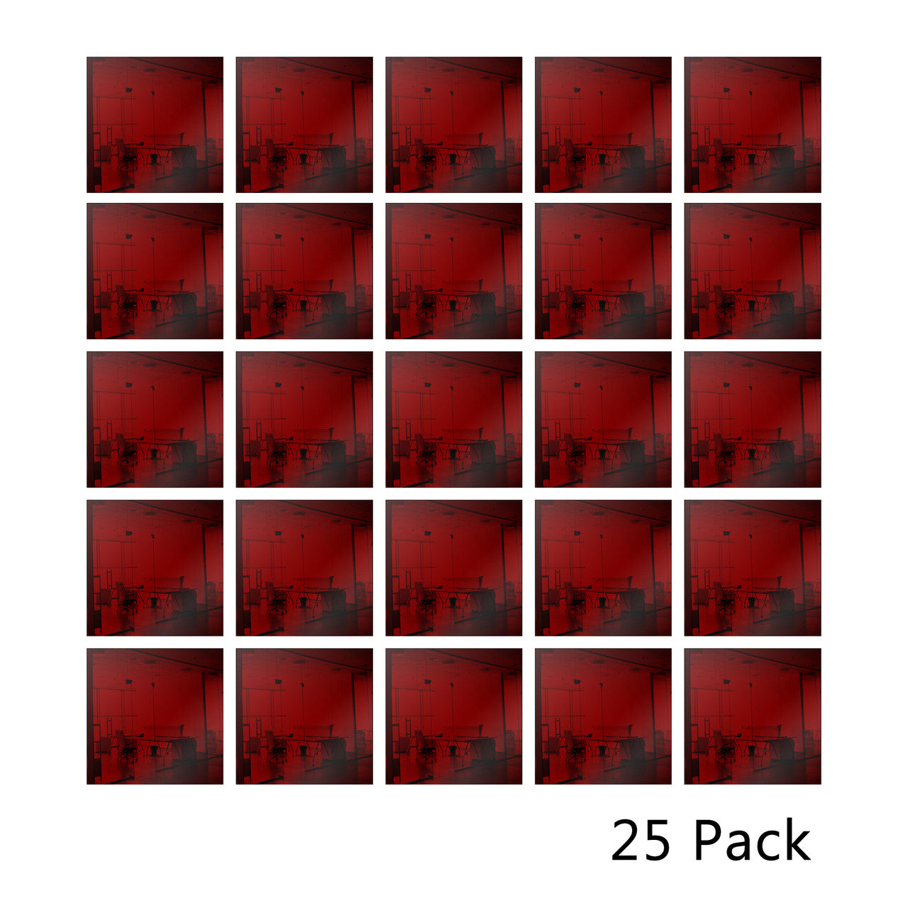 25 Pack Square Shaped Mirror Acrylic Pieces for Arts and Crafts