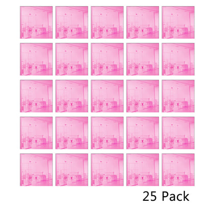 25 Pack Square Shaped Mirror Acrylic Pieces for Arts and Crafts